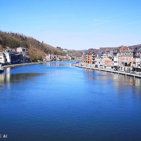 Vue Sur Meuse Avec Jacuzzi Et Sauna Exterieur. Yvoir Esterno foto